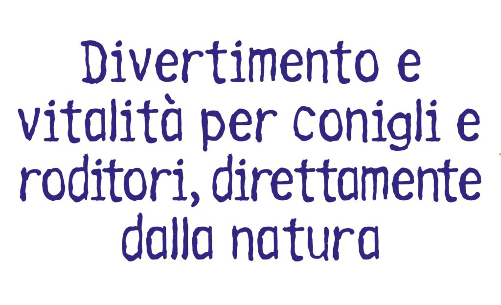 Divertimento e vitalità per conigle e roditori, direttamente dalla natura